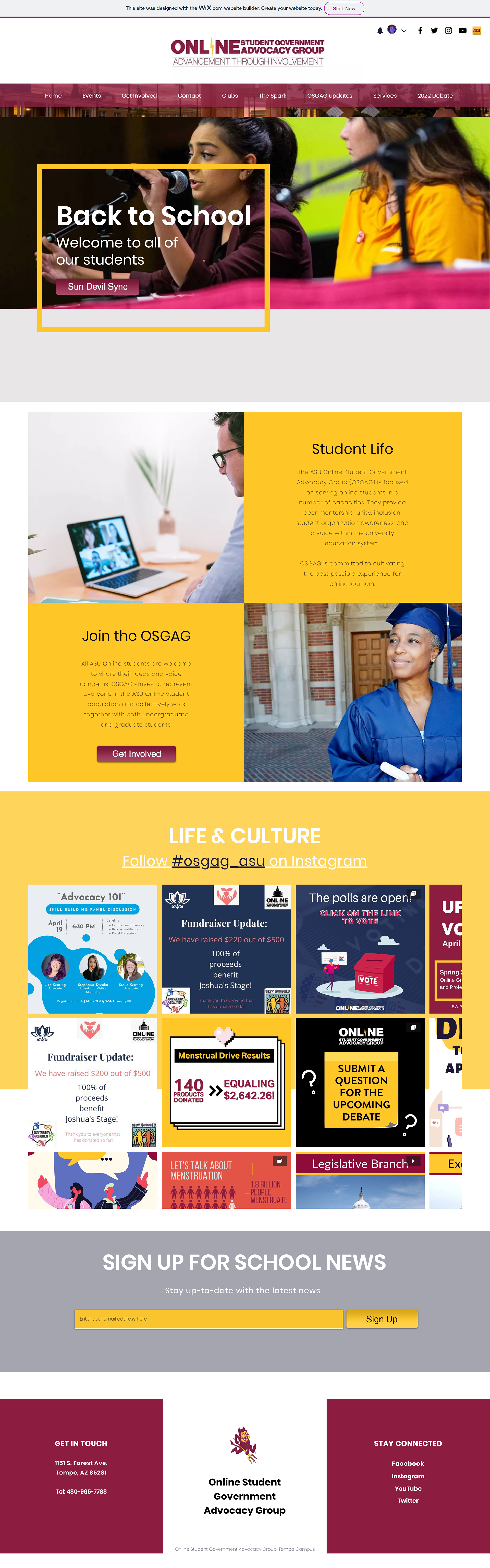 Image of the OSGAG's Home Page